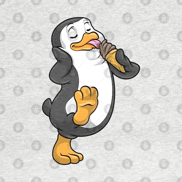Penguin with an ice cream cone by Markus Schnabel